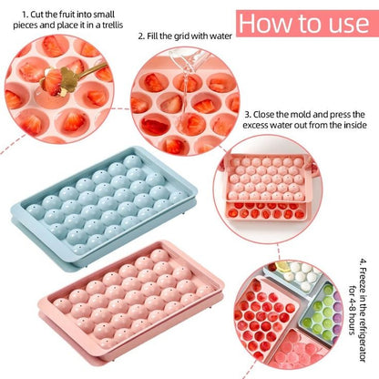 Round Ice Cube Tray With Lid