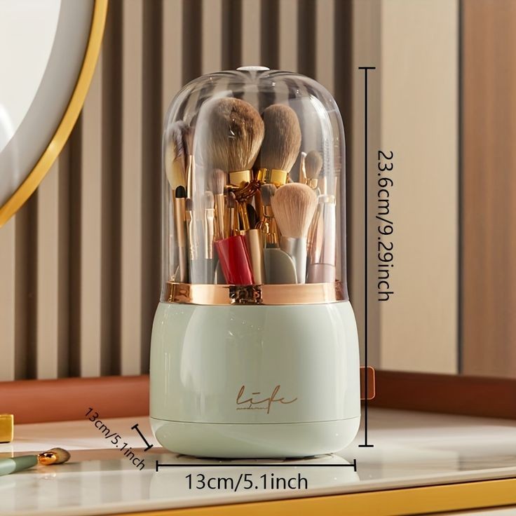 Luxury Rotating Makeup Brush Organizer