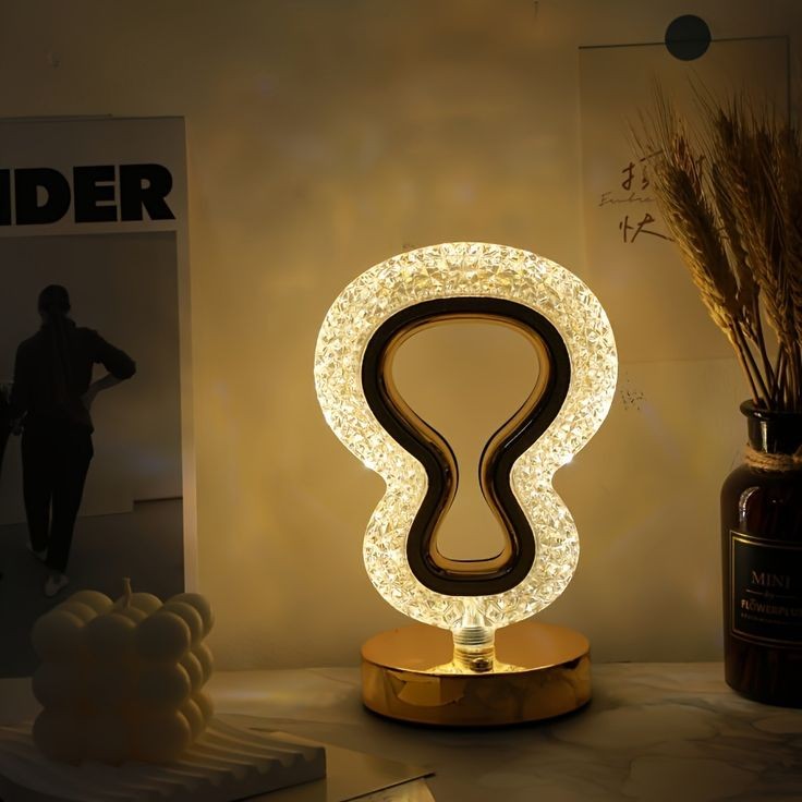 LED Rechargeable Crystal Table Lamp