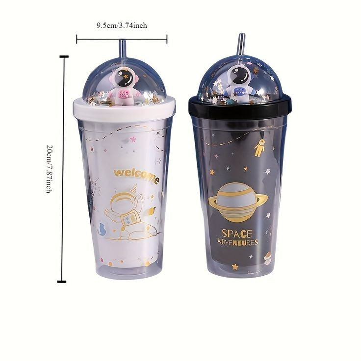 Astronaut Double Layer Starry Sky Printed Tumblers