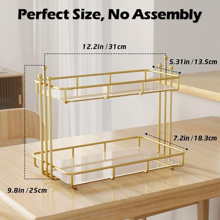 Luxury 2 Layer Countertop Bathroom Storage Rack