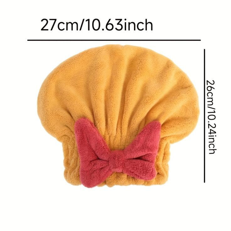 Water Absorbent Shower Cap With Bow