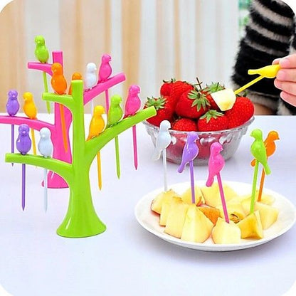 Bird Design Fruit Fork Set