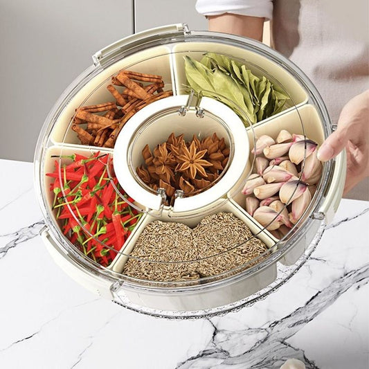 Portable Rotating Snack Tray With Lid