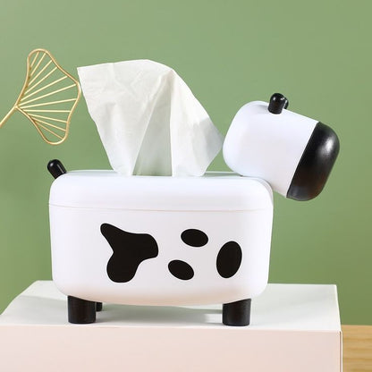 2 In 1 Cow Tissue Box With Toothpick Holder