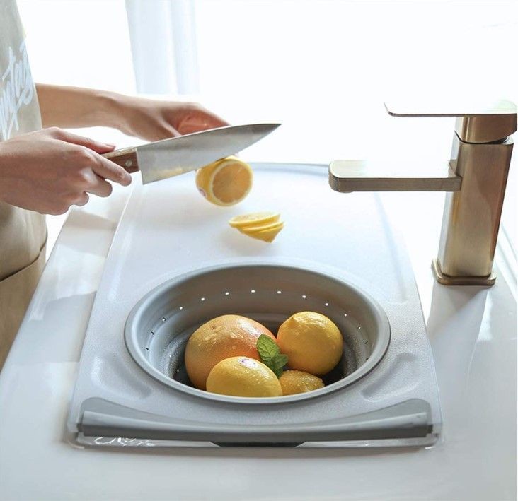 2 in 1 Over The Sink Cutting Board