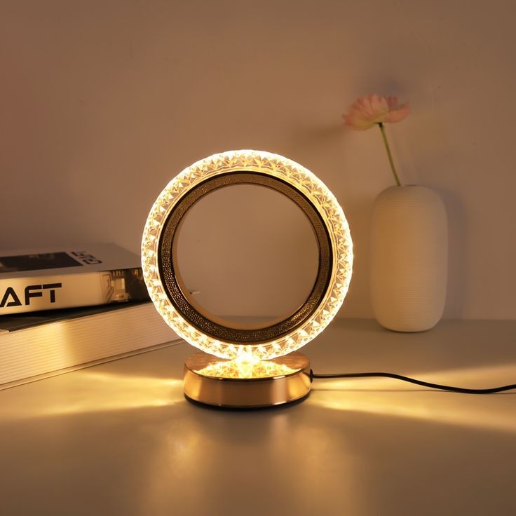 Rechargeable LED Circle Crystal Lamp