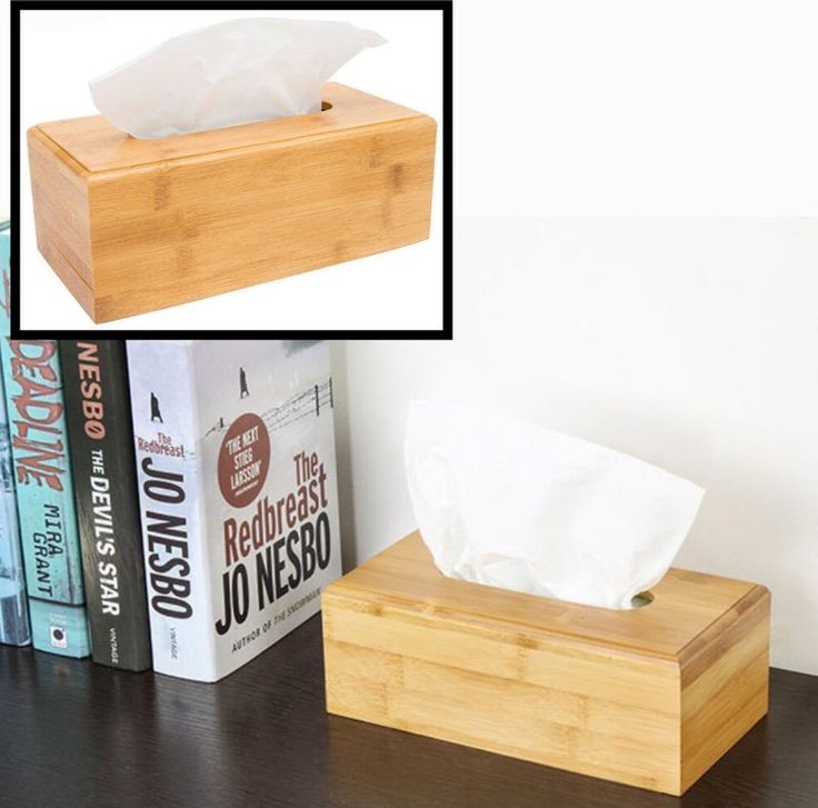 Bamboo Wooden Tissue Storage Box