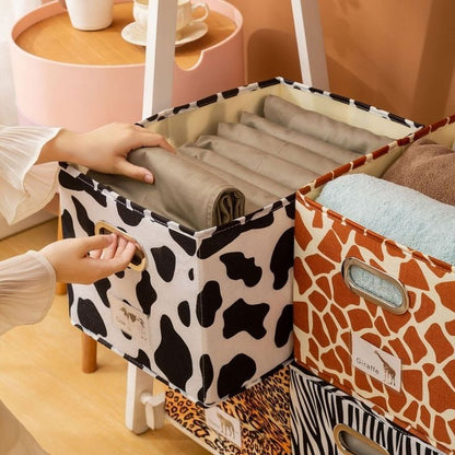 Multifunctional animal pattern cloth storage box