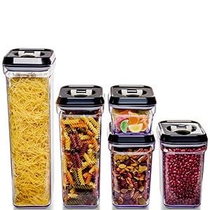 5pcs Easy Lock Airtight Jars