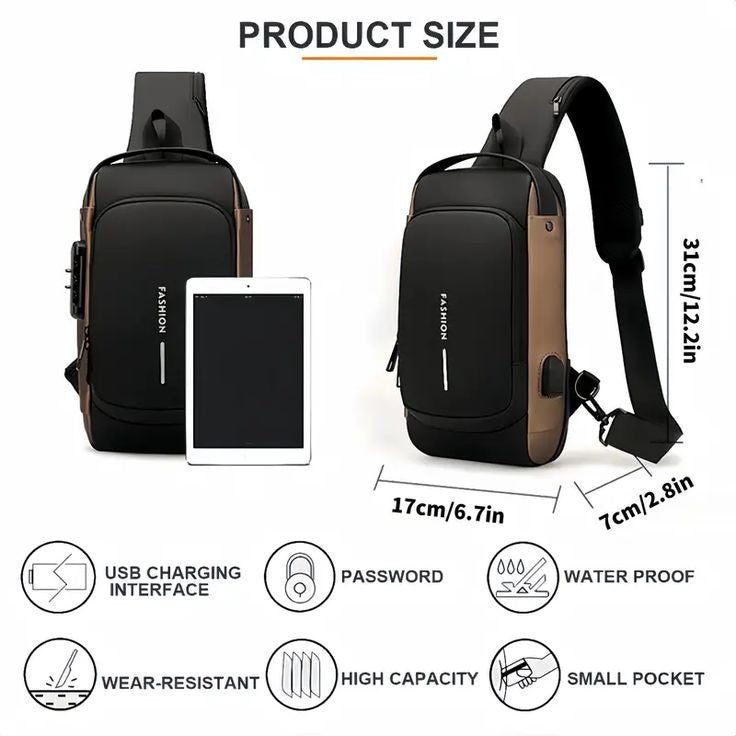 Shoulder Bag With USB Charging Port