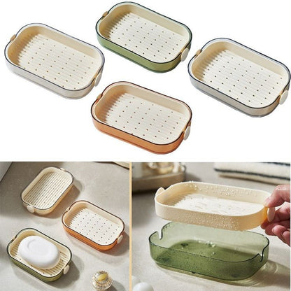 Plastic Double Layer Drain Soap Dish