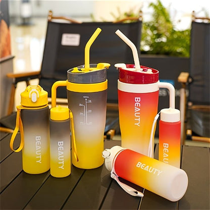 3pcs Gradient Colour Water Bottle Set