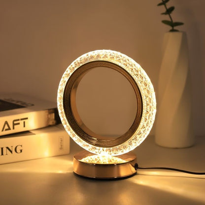 Rechargeable LED Circle Crystal Lamp