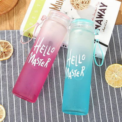 Hello Master Crystal Glass Water Bottle