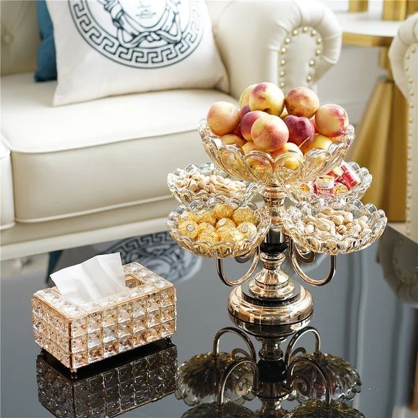 Luxury Crystal Rotating Dry Fruit Tray