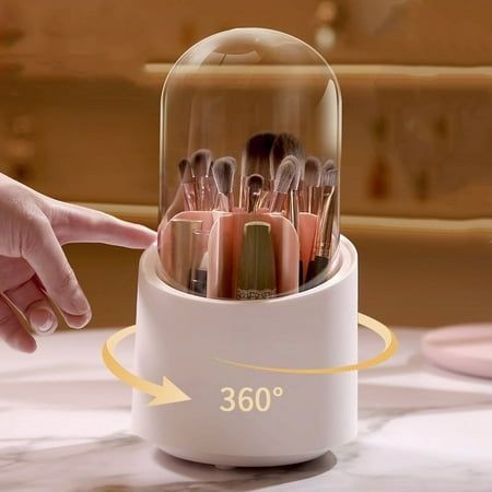 Covered Rotating Round Brush Holder