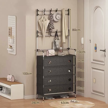 Dust-Proof Stylish Multifunctional Coat & Shoe Rack