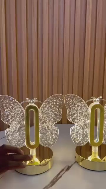 Modern luxury Butterfly Shaped LED Crystal Table Lamp
