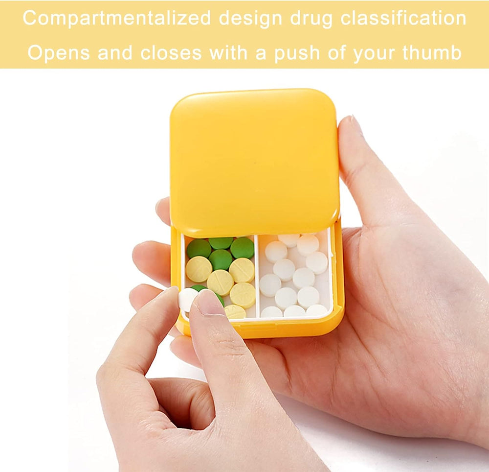 Portable Mini Pills Box 2 Compartments