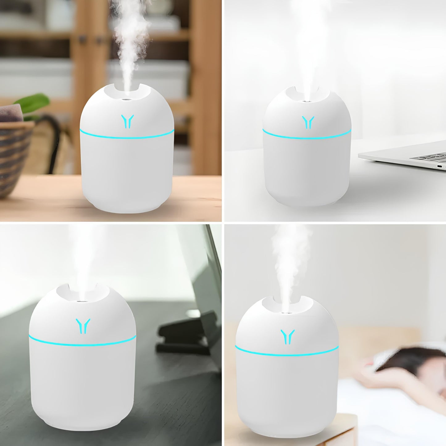 Portable Mini Air Humidifier – USB Desktop Humidifier for Car, Bedroom & Office