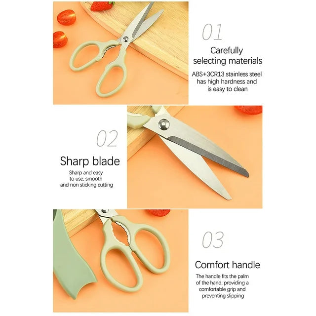 Stainless Steel Scissors & Peeler Set