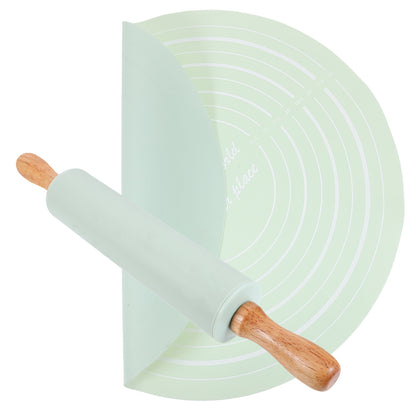Silicone Dough Mat With Rolling Pin