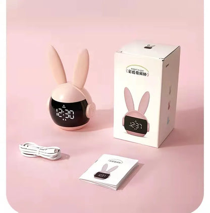 Adorable Rabbit Digital LED Alarm Clock