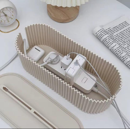Nordic Cable Management Box – Minimalist Wire Organizer