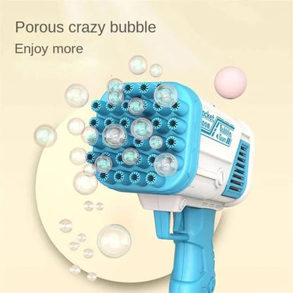 Electric Water Blaster Toy Bazooka Bubble Machine Gun With 36 Holes
