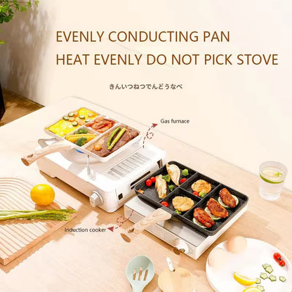 4 in 1 Frying Pan 4 Hole Non-Stick Steak Frying Pan