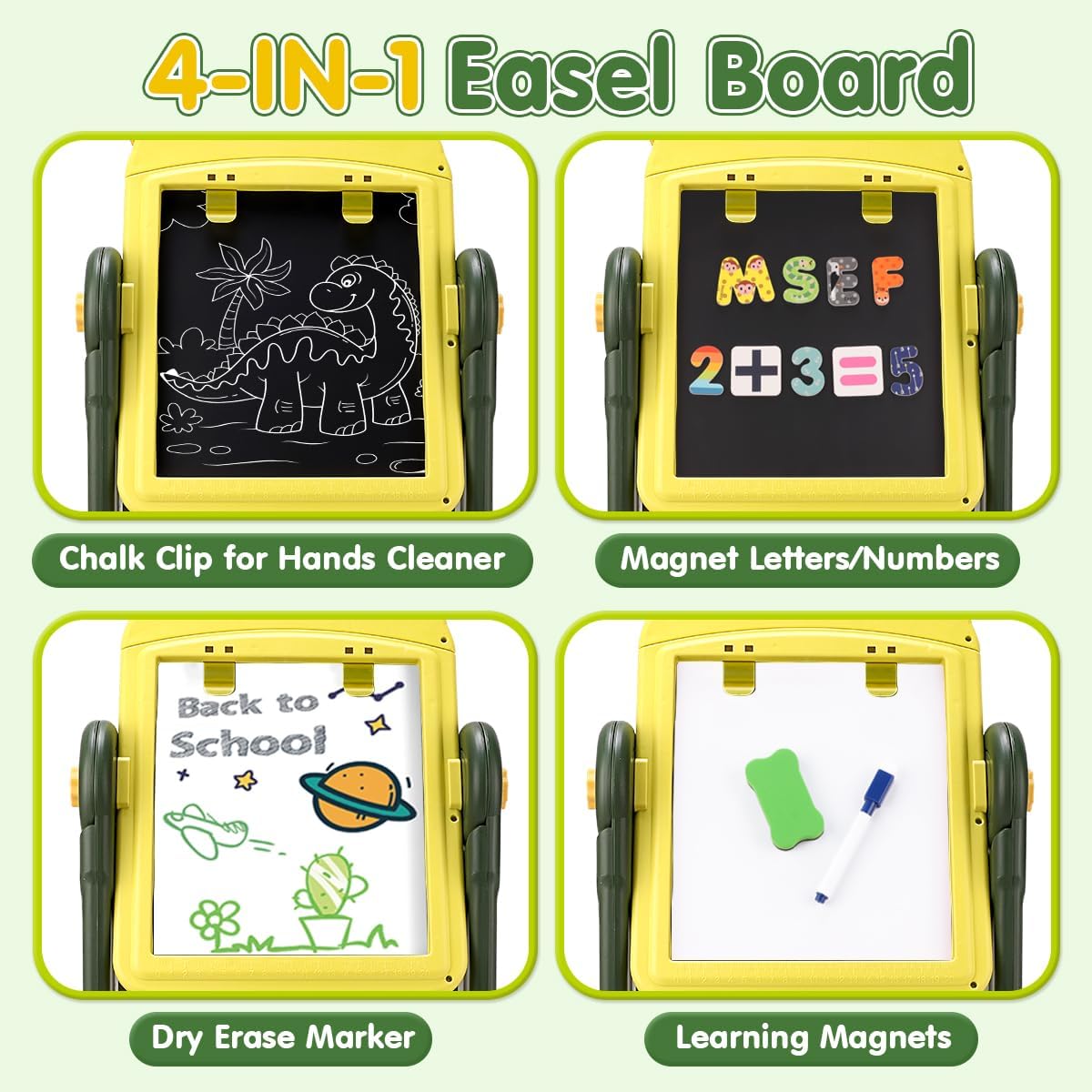 Double Sided White And Black Board children's Magnetic Drawing Board And Learning Easel