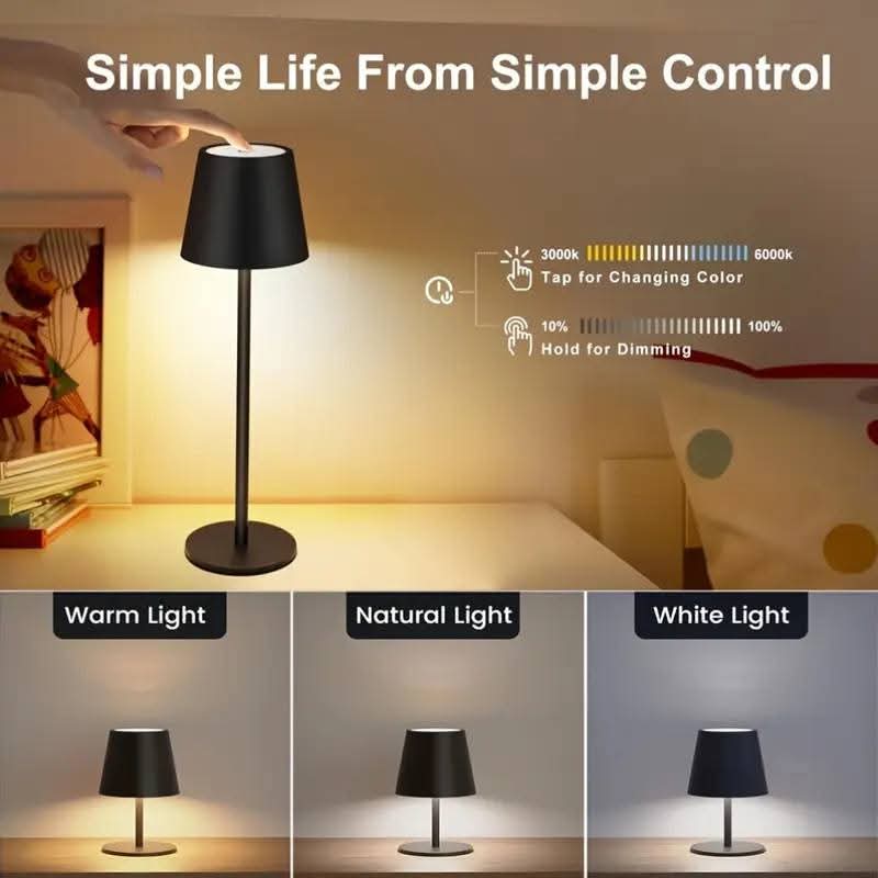 Metallic Touch Control LED Lamp