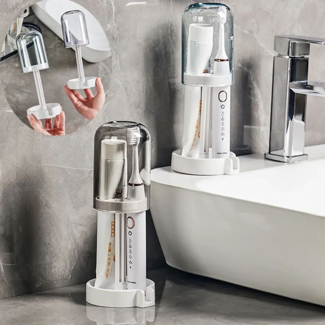 Portable Toothbrush Holder With Mouthwash Cup