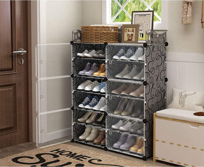 12 Layer Attachable Expandable Shoes Rack