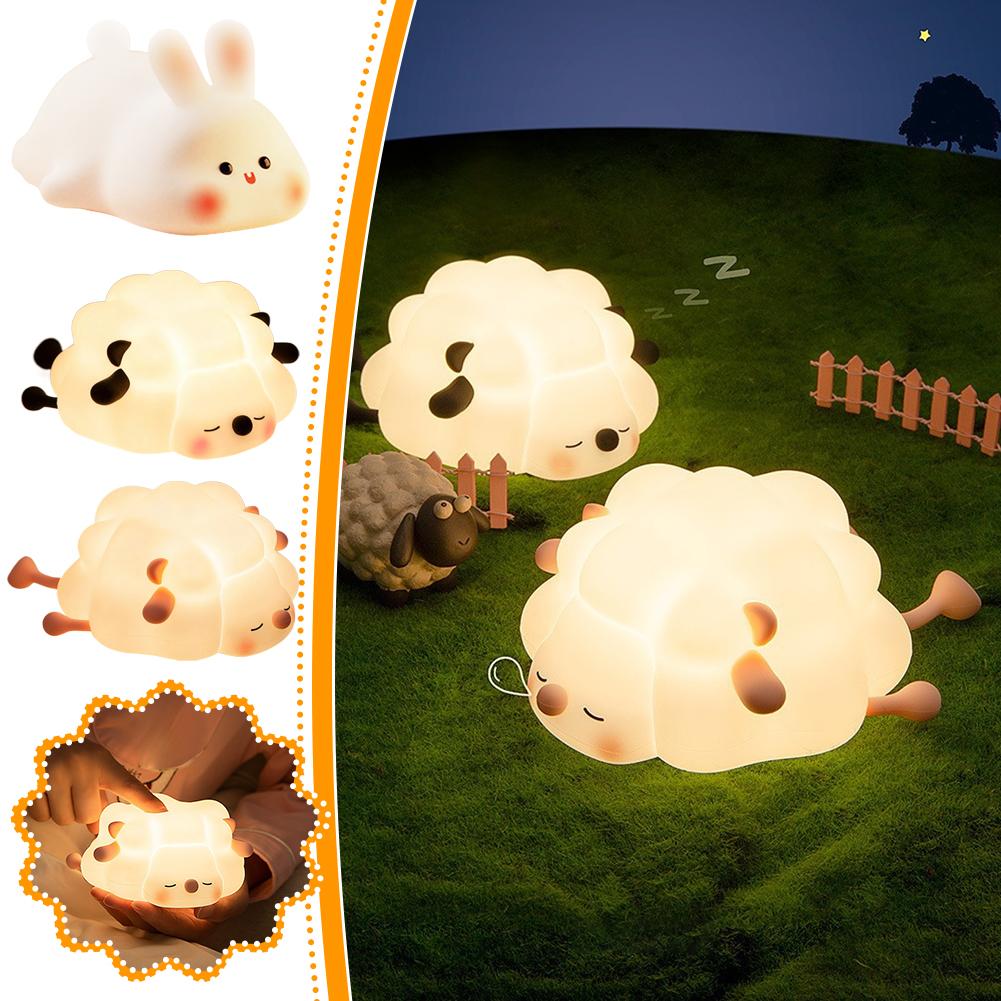 Luxury Sheep LED Night Lamp – Soft Glow Cute Bedside Light for Kids & Home Décor