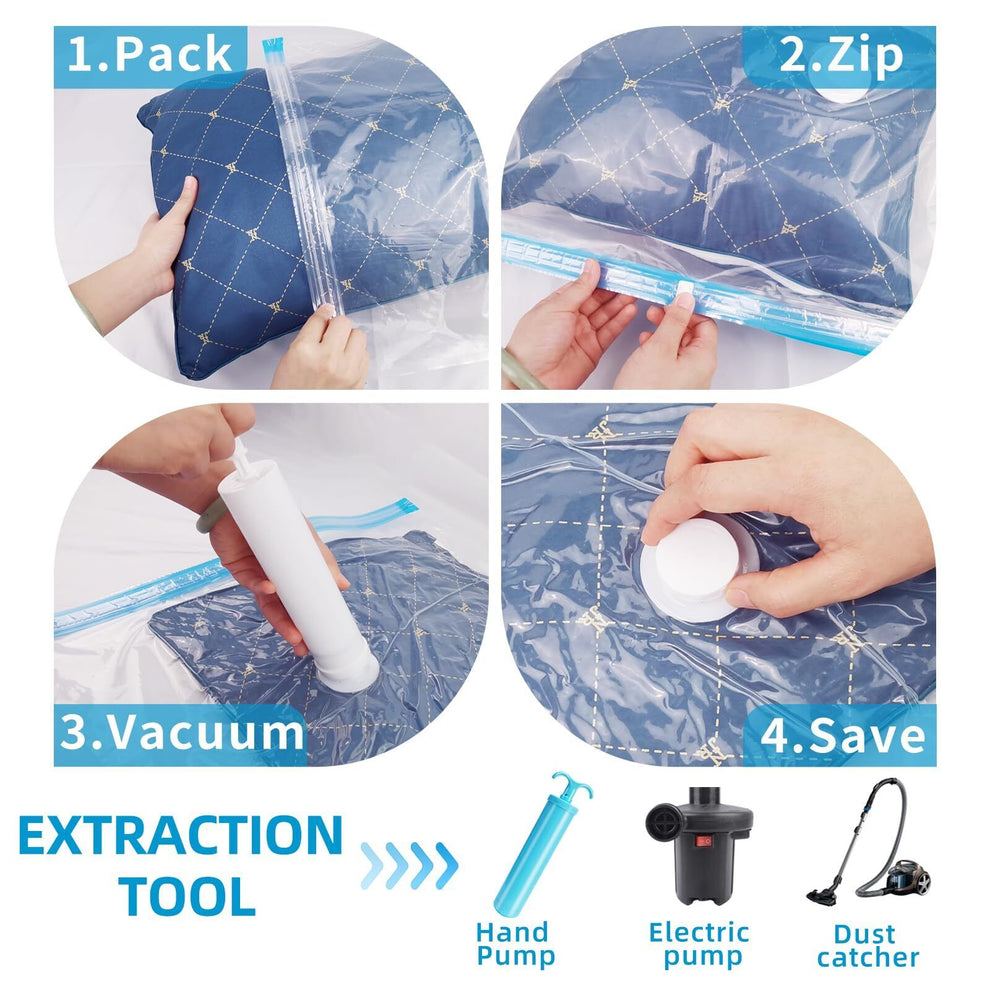 Vacuum Bag 4pcs With Hand Pump