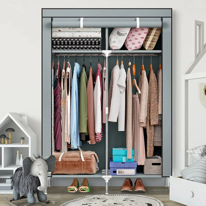 Double Layer Foldable Clothes Wardrobe