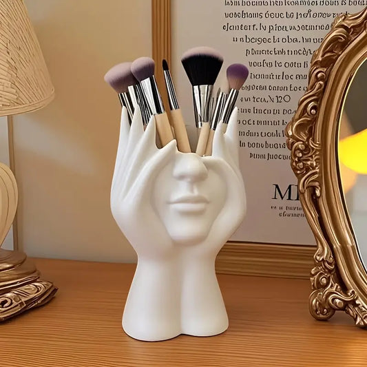 Unique Creative Human Body Art Makeup Brush And Multipurpose Holder