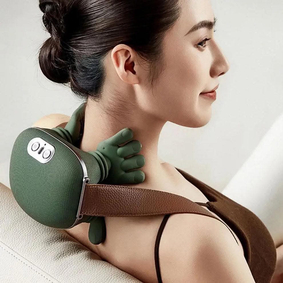 Green Master Pro Electric Neck & Shoulder Massager - Heated Muscle Relief