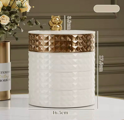 Rotatable Dust proof 4 Layer Jewelry Organizer