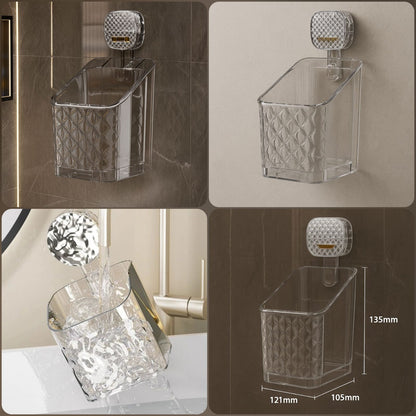 Premium Glacier Texture Suction Wall Bathroom Organizer (High Quality)*