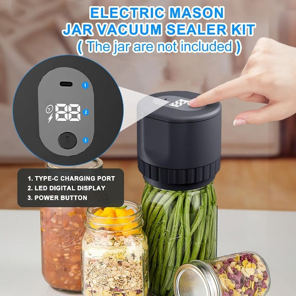 Electric Mason Jar Automatic Vacuum Sealer Kit