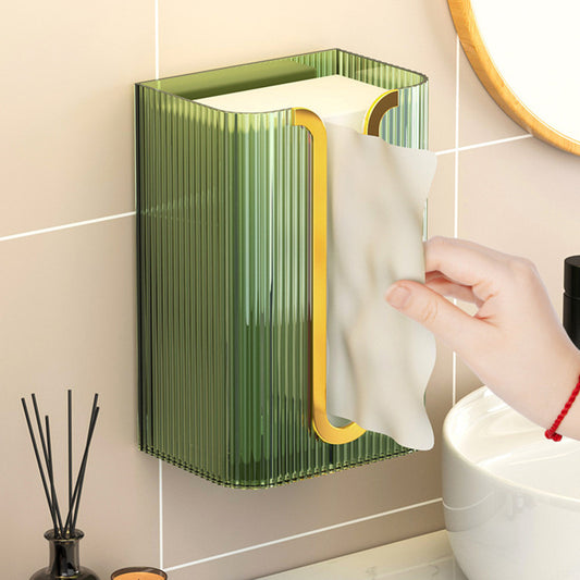 ClearVista Elite Premium Wall-Mounted Acrylic Tissue Box Holder