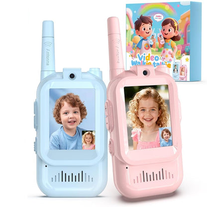 2pcs Set Rechargeable Walkie Talkies with Screen Display and Voice Changer