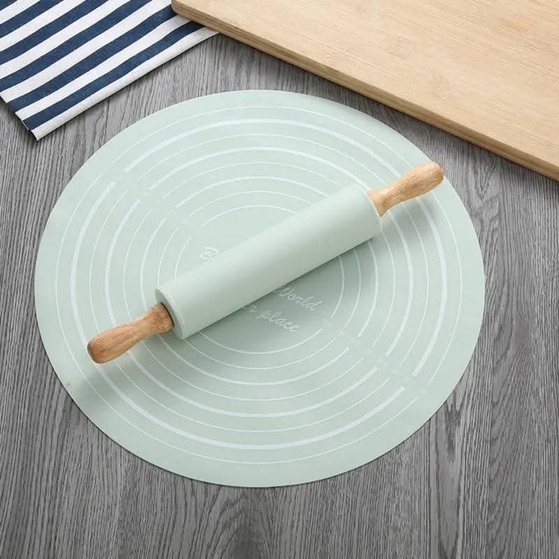 Silicone Dough Mat With Rolling Pin