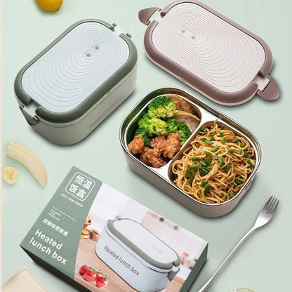 Electric Heated Lunch Box (Stainless Steel)