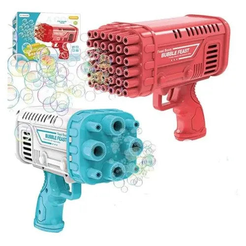 Electric Water Blaster Toy Bazooka Bubble Machine Gun With 36 Holes