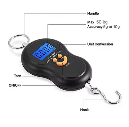 Pocket Digital Hanging Scale, Electronic Led Weighing Scale