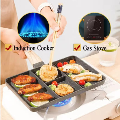 4 in 1 Frying Pan 4 Hole Non-Stick Steak Frying Pan